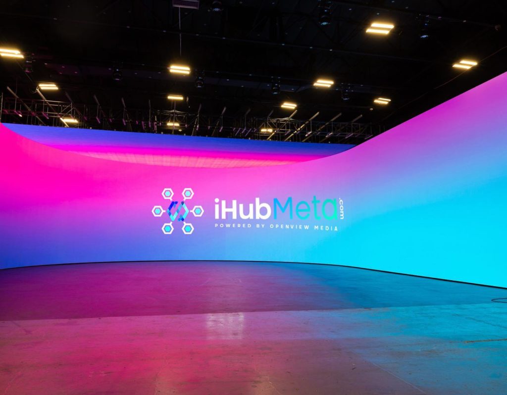 Big LED display stage at iHub Meta Vu Studios Las Vegas 