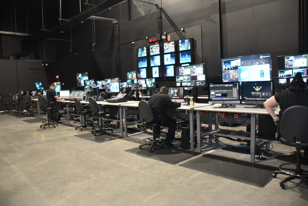 Behind the Scenes Control Room at iHub Global Launch Event in Las Vegas at Worre Studios